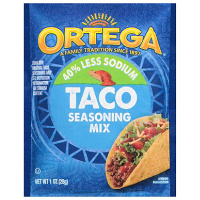Ortega Reduced Sodium Taco Seasoning - 1 Oz