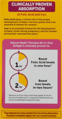 Nature Made Prenatal With Folic Acid Plus DHA Plus Choline Softgel - 60 Count - Image 5