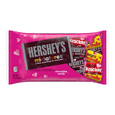 Hersheys Miniatures Assorted Chocolate Valentines Day Candy Bag - 9.9 Oz - Image 1