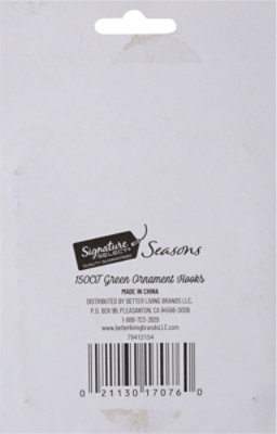 Signature SELECT Green Ornament Hooks 150 Count - Each - Image 3