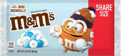 M&M'S Christmas Holiday Share Size White Chocolate Pretzel