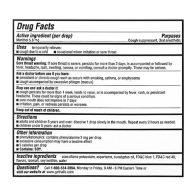Halls Cough Drops Sugar Free B Cherry - 70 EA - Image 4