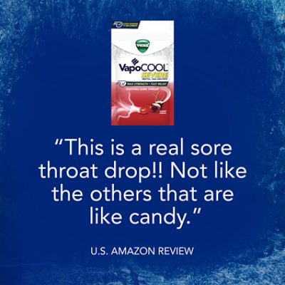 Vicks VapoCOOL Cherry Freeze Severe Medicated Drops - 45 Count - Image 7