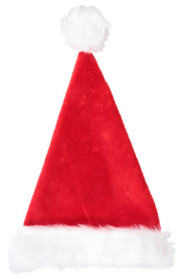 Signature SELECT 17 Inch Red Plush Santa Hat - Each - Image 1