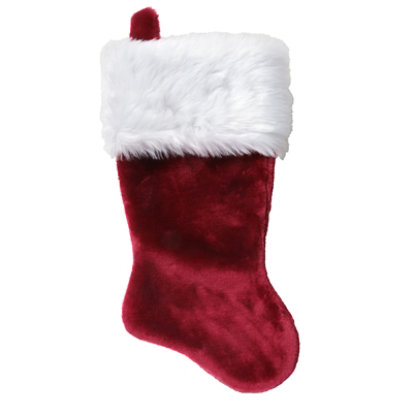 Signature SELECT 20 Inch Velvet Touch Stocking With Soft & Silky White Cuff Styles May Vary - Each - Image 1