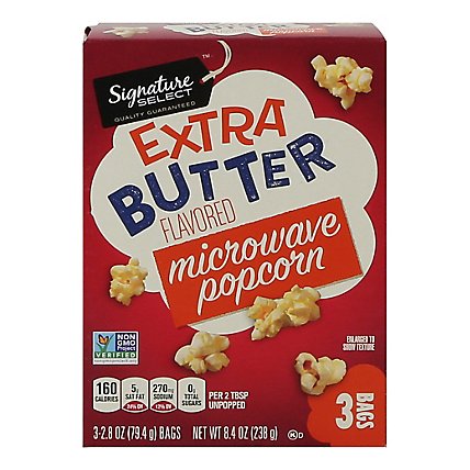 Signature Select Popcorn Microwave Extra Butter - 3-2.8 Oz - Image 3