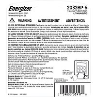 Energizer 2032 Coin Lithium Cell Battery 6ct - 6 CT - Image 4