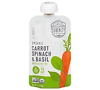 Serenity Kids Organic Carrots Spinach & Basil Pouch - 3.5 Oz