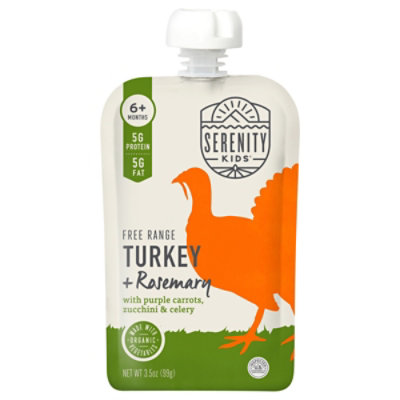 Serenity Kids Pouch Turkey With Carrots Zucchni - 3.5 OZ - Image 2