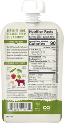 Serenity Kids Grass Fed Beef & Ginger Pouch - 3.5 OZ - Image 5