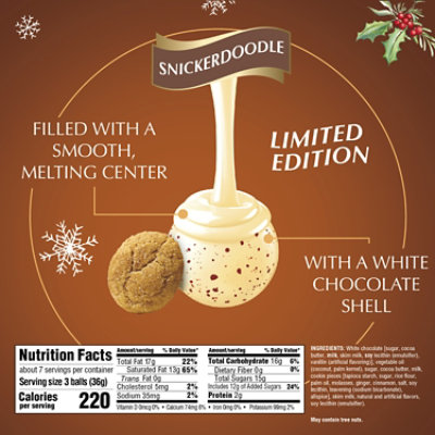 Lindt LINDOR Holiday Snickerdoodle White Chocolate Candy Truffles Bag - 8.5 Oz - Image 5