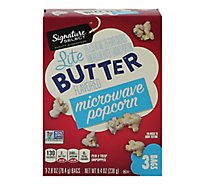 Signature Select Popcorn Microwave Lite Butter 3 Count - 2.8 Oz