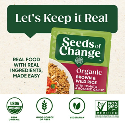 Seeds Of Change Organic Brown And Wild Rice With Tomato & Roasted Garlic Pouch - 8.5 Oz - Image 5