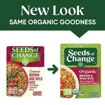 Seeds Of Change Organic Brown And Wild Rice With Tomato & Roasted Garlic Pouch - 8.5 Oz - Image 4