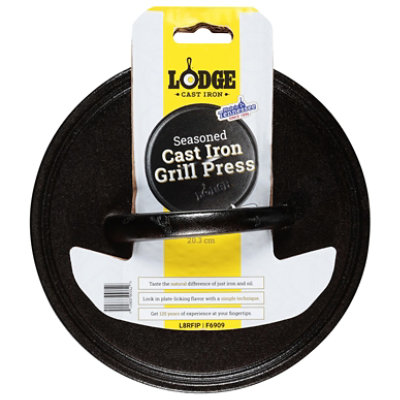 Lodge L8rfip 8 Inch Seasoned Cast Iron Round Grill Press - EA - Image 1