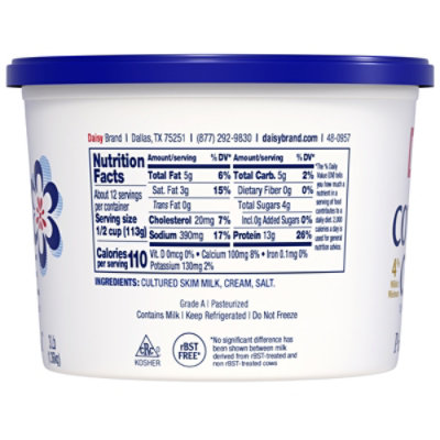 Daisy Brand 4% Small Curd Cottage Cheese - 48 Oz - Image 5