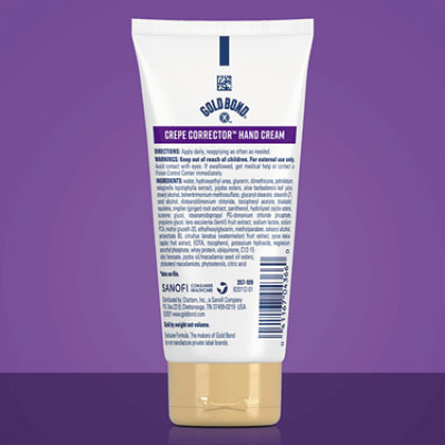 Gold Bond Age Renew Crepe Hand Cream Tube - 3 Oz - Image 3