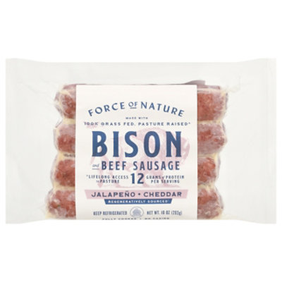 Force Bison Jalapeno Cheddar Sausage 10 Oz - 10 Oz - Image 3