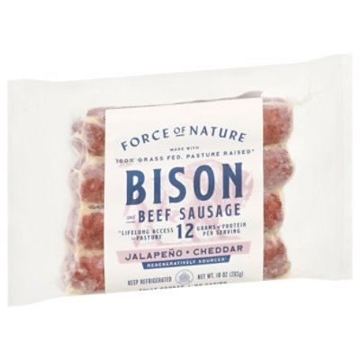 Force Bison Jalapeno Cheddar Sausage 10 Oz - 10 Oz - Image 2