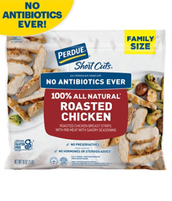 PERDUE Short Cuts Roasted Chicken Breast Strips No Antibiotics Ever Fully Cooked In Bag - 16 Oz - Image 1