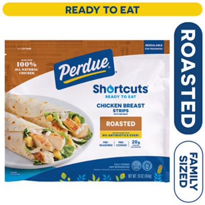 PERDUE Short Cuts Roasted Chicken Breast Strips No Antibiotics Ever Fully Cooked In Bag - 16 Oz - Image 2