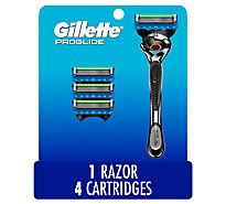 Gillette ProGlide Mens Razor Handle With 4 Blade Refills - Each