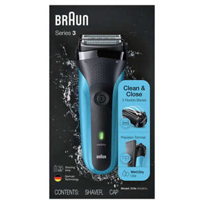 Braun Series 3 310s Wet And Dry Blue Electric Shaver For Men - Each - Image 1