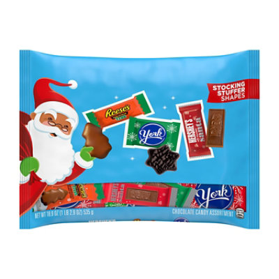 Hersheys Reeses And York Assorted Milk And Dark Chocolate Christmas Candy - 18.9 Oz