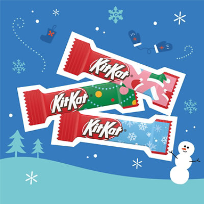 KIT KAT Miniatures Milk Chocolate Wafer Christmas Candy Plastic Cane - 1.8 Oz - Image 3