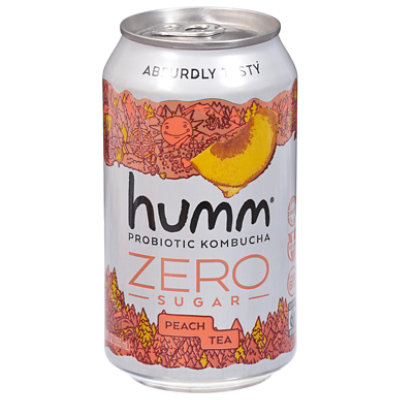 Humm Kombucha Peach Tea Zero Sugar - 12 FZ - Image 3