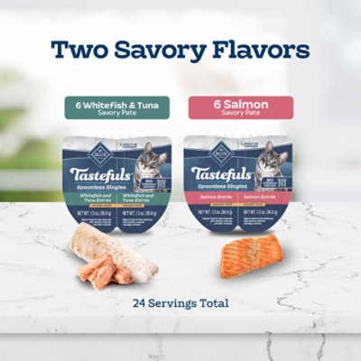 Blue Buffalo Tastefuls Spoonless White Fish & Tuna Variety Pack - 12 Count - Image 4