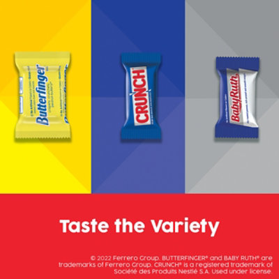 Assorted Butterfinger CRUNCH and Baby Ruth Minis Chocolate Holiday Candy Bars Bag - 9.5 Oz - Image 5