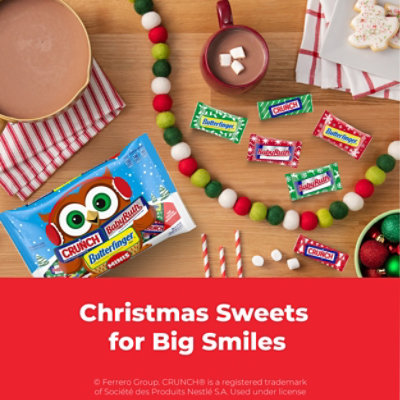 Assorted Butterfinger CRUNCH and Baby Ruth Minis Chocolate Holiday Candy Bars Bag - 9.5 Oz - Image 2