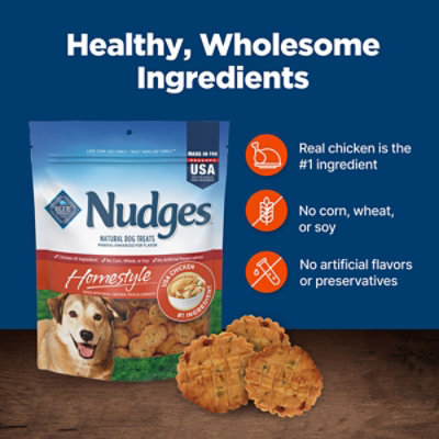 Blue Buffalo Nudges Homestyle Natural Dog Treats Made with Real Chicken - 10 Oz - Image 7