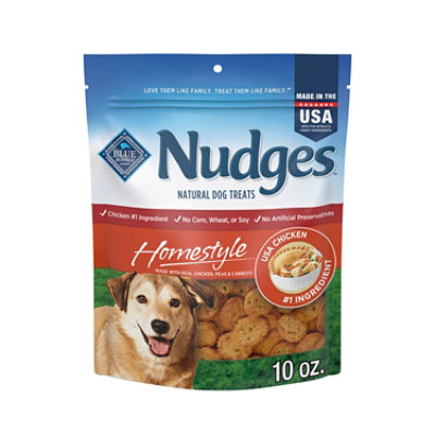 Blue Nudges Homestyle Natural Chicken Dog Treats Bag - 10 Oz