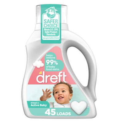 Dreft Stage 2 Active Baby Liquid Detergent - 65 Fl. Oz. - Image 1