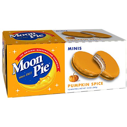 MoonPie Mini Pumpkin Spice Marshmallow Sandwich Cookeis - 12 Count - Image 1