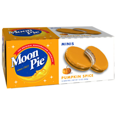 MoonPie Mini Pumpkin Spice Marshmallow Sandwich Cookeis - 12 Count - Image 1