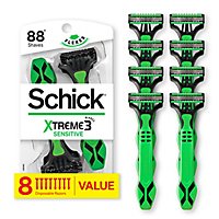 Schick Xtreme 3 Mens Sensitive Disposable Razor - 8 Count - Image 2