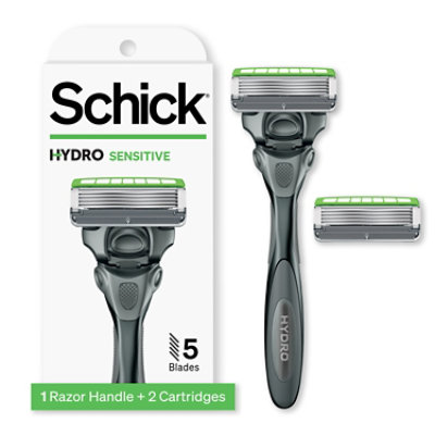 Schick Hydro Sensitive 5 Blade Razor Handle And 2 Refills - Each - Image 1