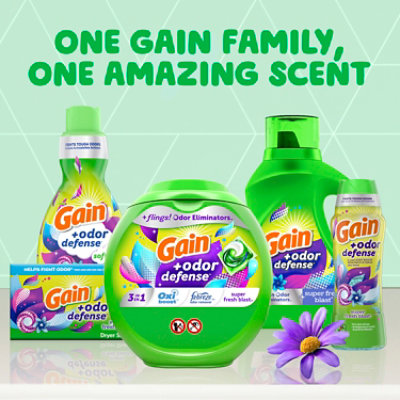 Gain Odor Defense 2 In 1 Super Fresh Blast Liquid Detergent - 154 Fl. Oz. - Image 8