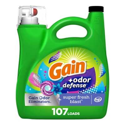 Gain Odor Defense 2 In 1 Super Fresh Blast Liquid Detergent - 154 Fl. Oz. - Image 1