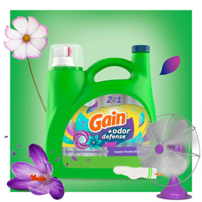 Gain Odor Defense 2 In 1 Super Fresh Blast Liquid Detergent - 154 Fl. Oz. - Image 6