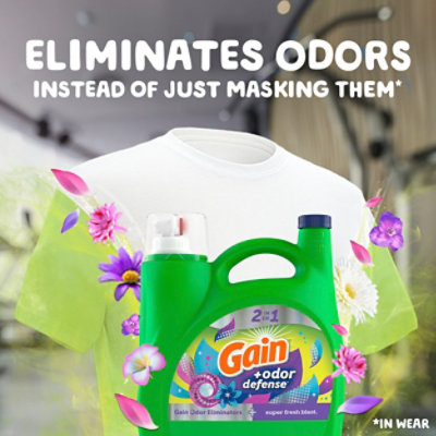 Gain Odor Defense 2 In 1 Super Fresh Blast Liquid Detergent - 154 Fl. Oz. - Image 3