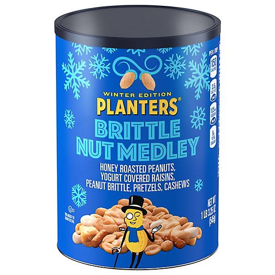 Planters Winter Edition Brittle Nut Trail Mix Snack With Honey - 19.25 Oz