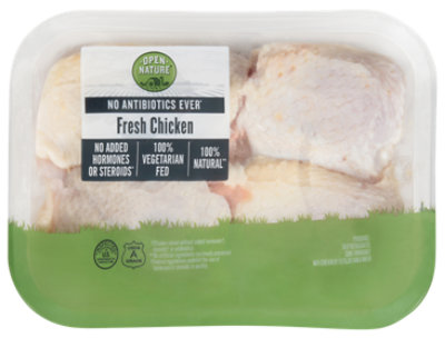 Open Nature Chicken Thighs Bone In - 2.00 Lb - Image 1