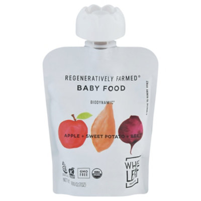 White Leaf Provisions Apple Sweet Potato Beet Baby Food 3.17 Oz