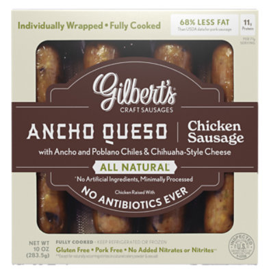 Gilberts Ancho Queso Sausage - 10 Oz - Image 1