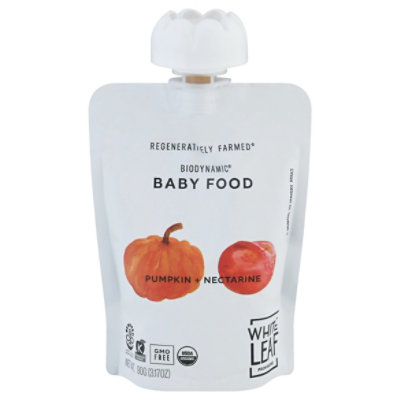 White Leaf Provisions Pumpkin And Nectarine Baby Food - 3.17 Oz - Image 3