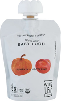 White Leaf Provisions Pumpkin And Nectarine Baby Food - 3.17 Oz - Image 2